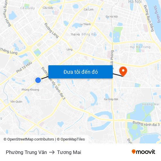 Phường Trung Văn to Tương Mai map