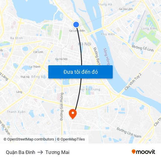 Quận Ba Đình to Tương Mai map