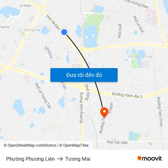 Phường Phương Liên to Tương Mai map