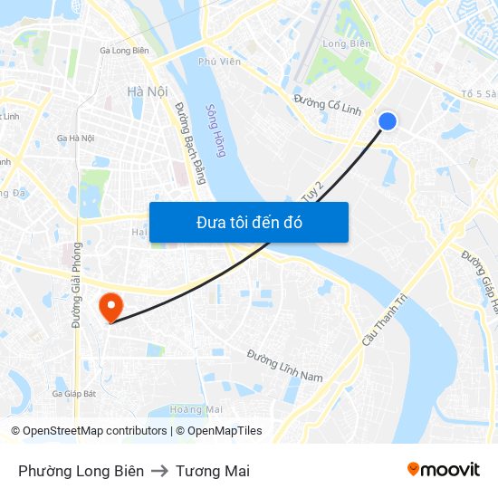 Phường Long Biên to Tương Mai map