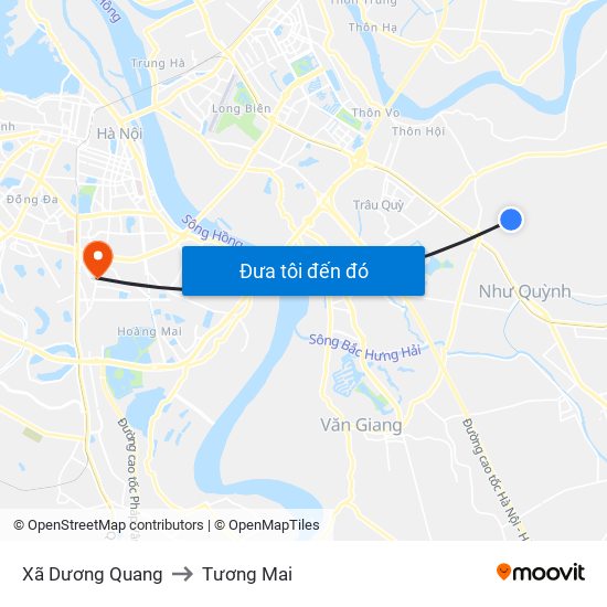 Xã Dương Quang to Tương Mai map