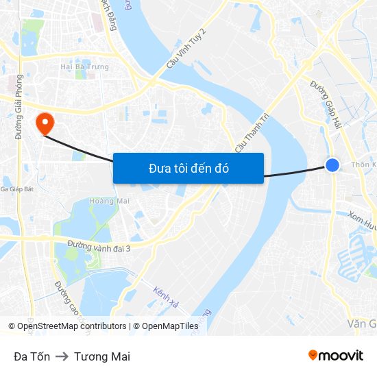 Đa Tốn to Tương Mai map