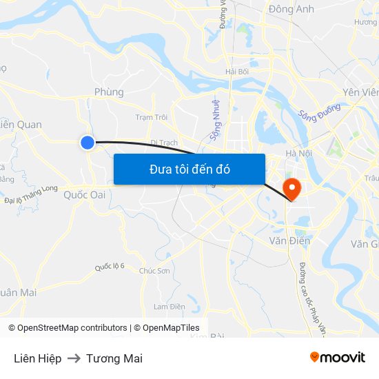 Liên Hiệp to Tương Mai map