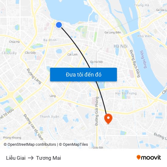 Liễu Giai to Tương Mai map