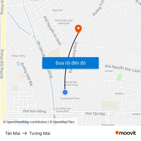 Tân Mai to Tương Mai map