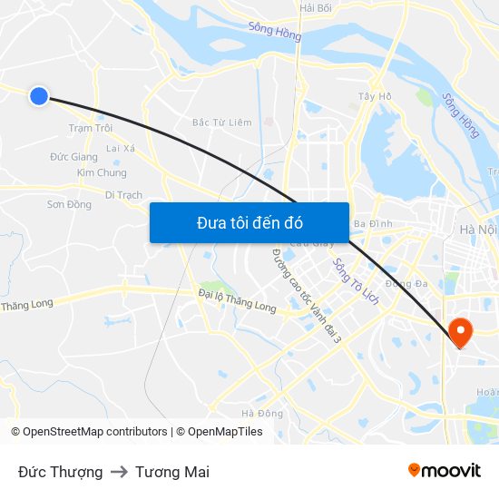 Đức Thượng to Tương Mai map