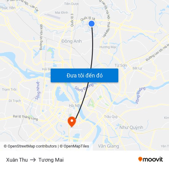 Xuân Thu to Tương Mai map