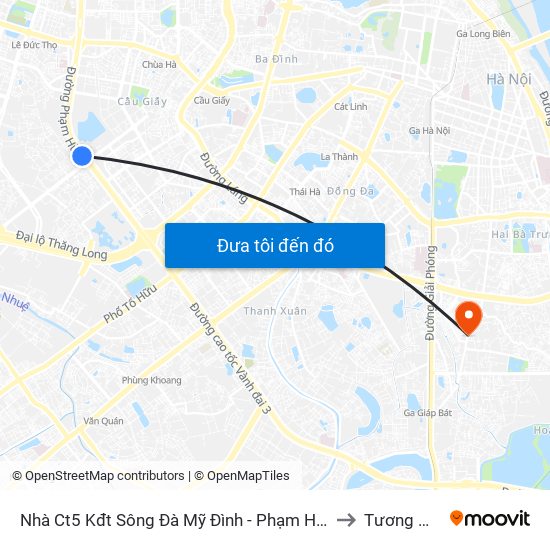 Nhà Ct5 Kđt Sông Đà Mỹ Đình - Phạm Hùng to Tương Mai map