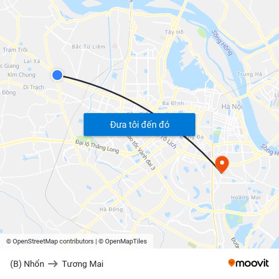 (B) Nhổn to Tương Mai map