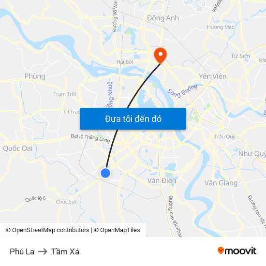 Phú La to Tầm Xá map