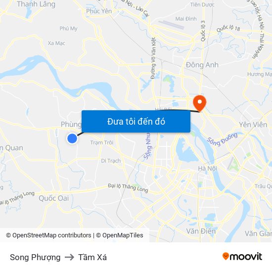 Song Phượng to Tầm Xá map