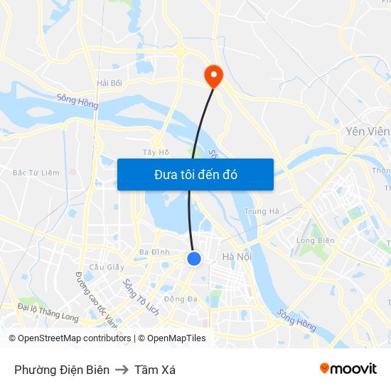 Phường Điện Biên to Tầm Xá map