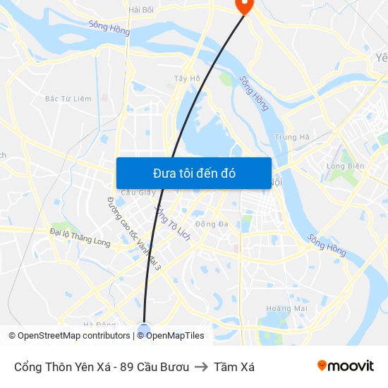 Cổng Thôn Yên Xá - 89 Cầu Bươu to Tầm Xá map