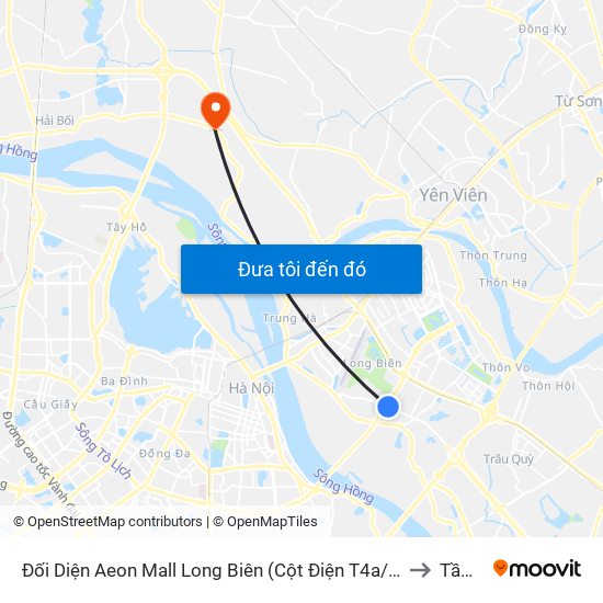 Đối Diện Aeon Mall Long Biên (Cột Điện T4a/2a-B Đường Cổ Linh) to Tầm Xá map