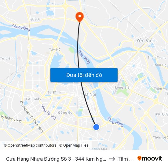 Cửa Hàng Nhựa Đường Số 3 - 344 Kim Ngưu to Tầm Xá map