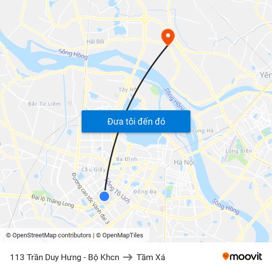 113 Trần Duy Hưng - Bộ Khcn to Tầm Xá map
