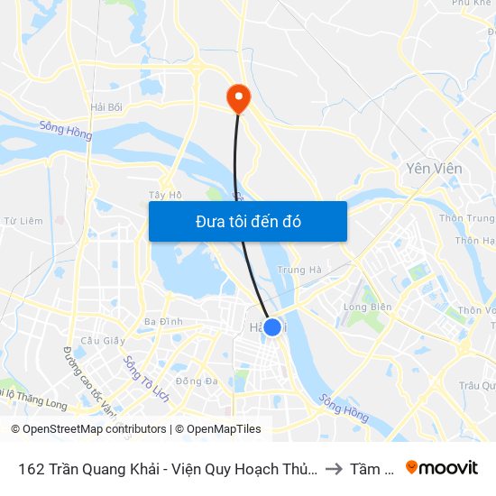 162 Trần Quang Khải - Viện Quy Hoạch Thủy Lợi to Tầm Xá map