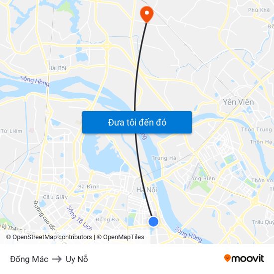 Đống Mác to Uy Nỗ map