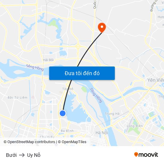 Bưởi to Uy Nỗ map