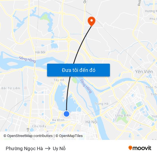 Phường Ngọc Hà to Uy Nỗ map