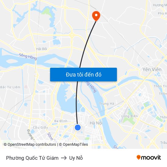 Phường Quốc Tử Giám to Uy Nỗ map