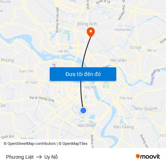 Phương Liệt to Uy Nỗ map