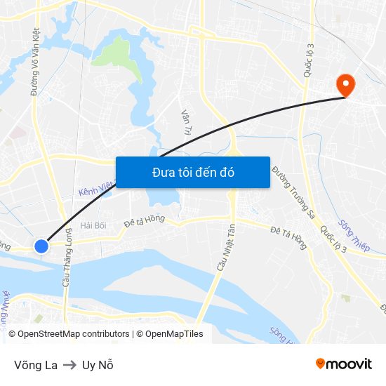 Võng La to Uy Nỗ map