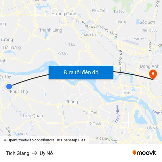 Tích Giang to Uy Nỗ map