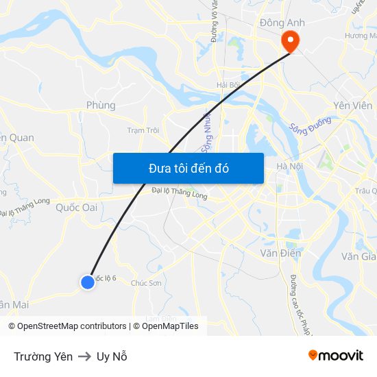 Trường Yên to Uy Nỗ map