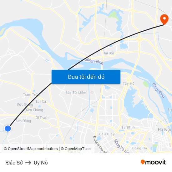 Đắc Sở to Uy Nỗ map