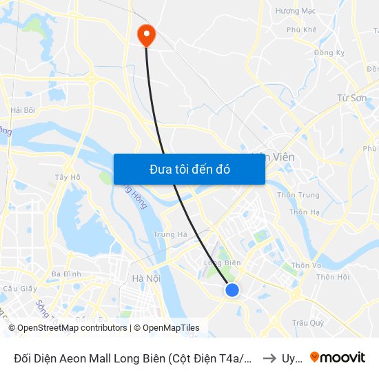 Đối Diện Aeon Mall Long Biên (Cột Điện T4a/2a-B Đường Cổ Linh) to Uy Nỗ map