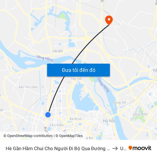 2b Phạm Văn Đồng to Uy Nỗ map