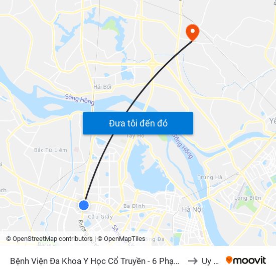 Công Ty Miwon - Phạm Hùng to Uy Nỗ map