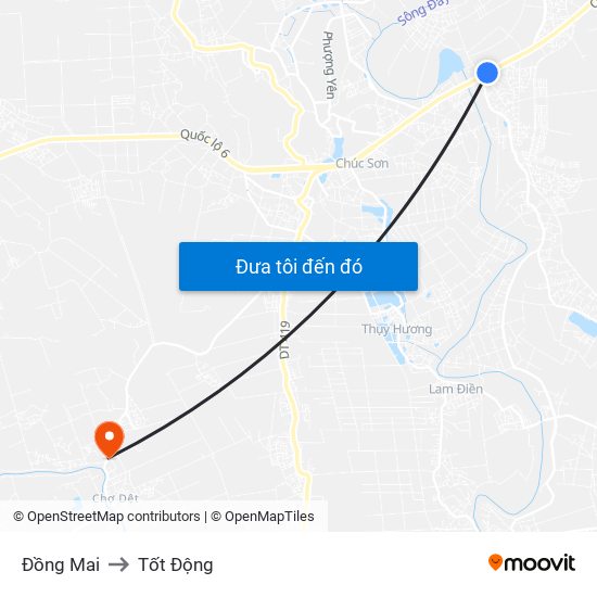 Đồng Mai to Tốt Động map