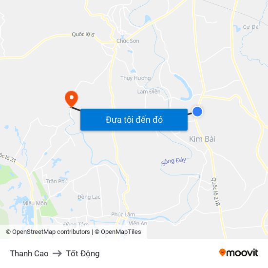 Thanh Cao to Tốt Động map