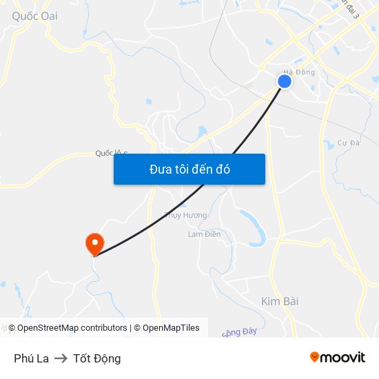 Phú La to Tốt Động map