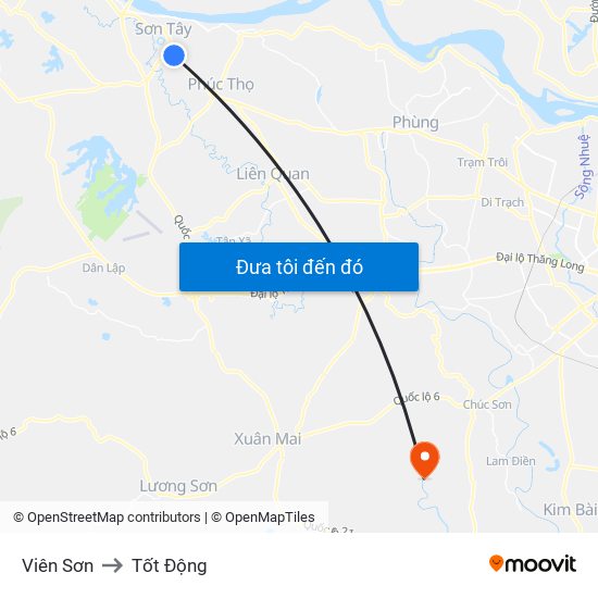 Viên Sơn to Tốt Động map