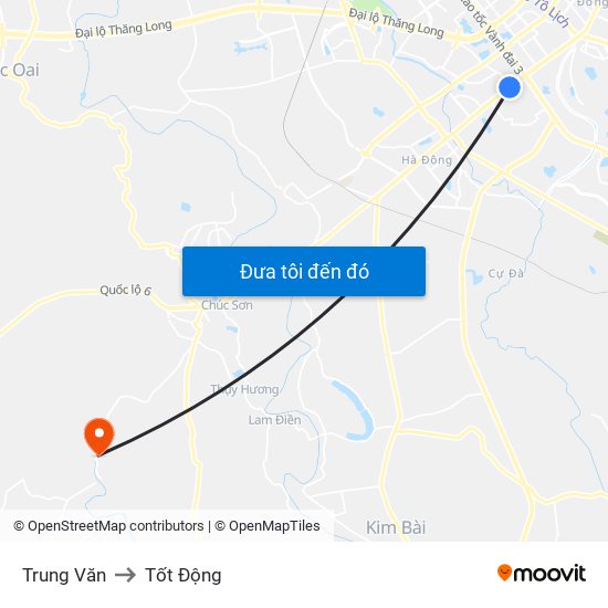 Trung Văn to Tốt Động map