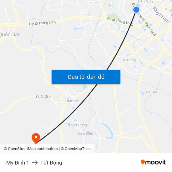 Mỹ Đình 1 to Tốt Động map