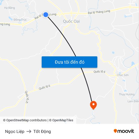 Ngọc Liệp to Tốt Động map