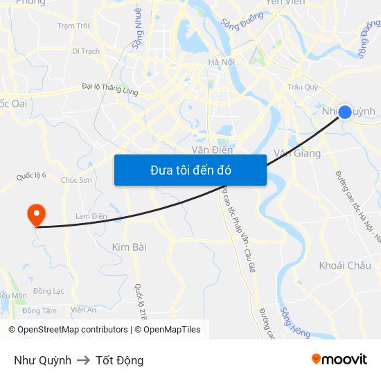 Như Quỳnh to Tốt Động map