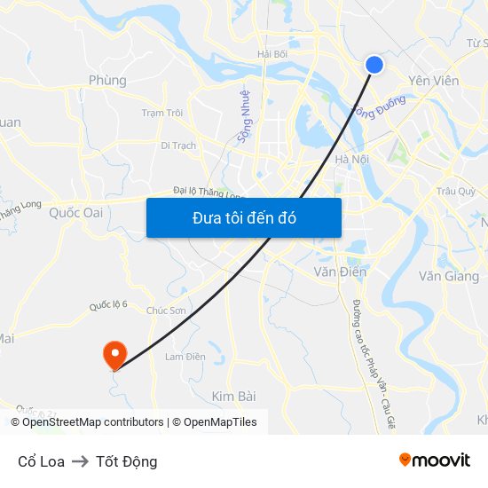 Cổ Loa to Tốt Động map
