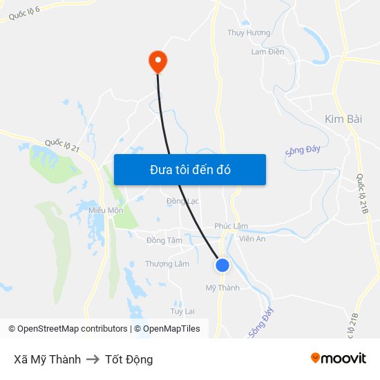 Xã Mỹ Thành to Tốt Động map
