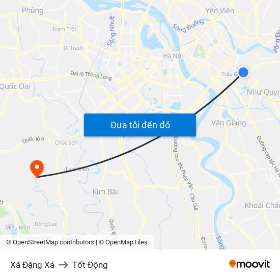 Xã Đặng Xá to Tốt Động map