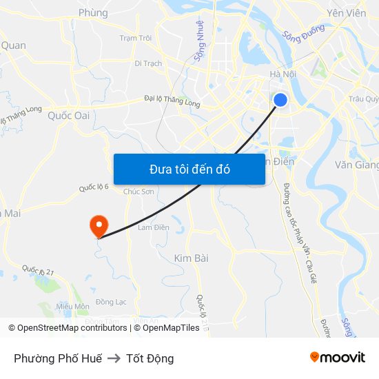Phường Phố Huế to Tốt Động map