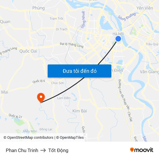 Phan Chu Trinh to Tốt Động map