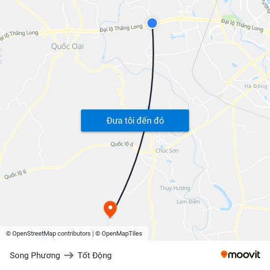 Song Phương to Tốt Động map