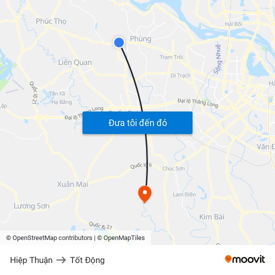 Hiệp Thuận to Tốt Động map