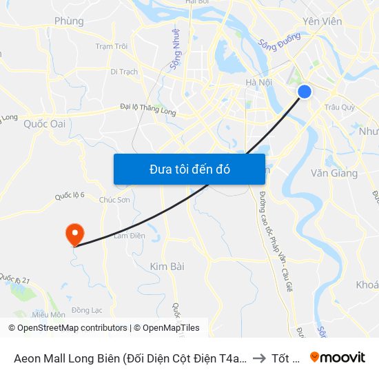 Aeon Mall Long Biên (Đối Diện Cột Điện T4a/2a-B Đường Cổ Linh) to Tốt Động map