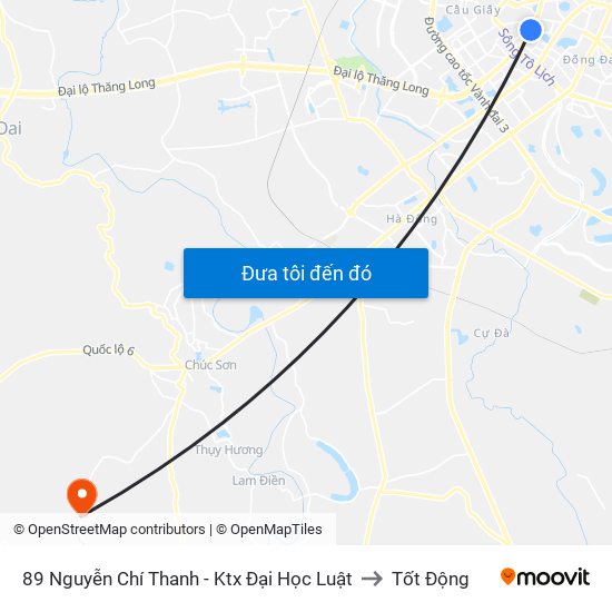 89 Nguyễn Chí Thanh - Ktx Đại Học Luật to Tốt Động map